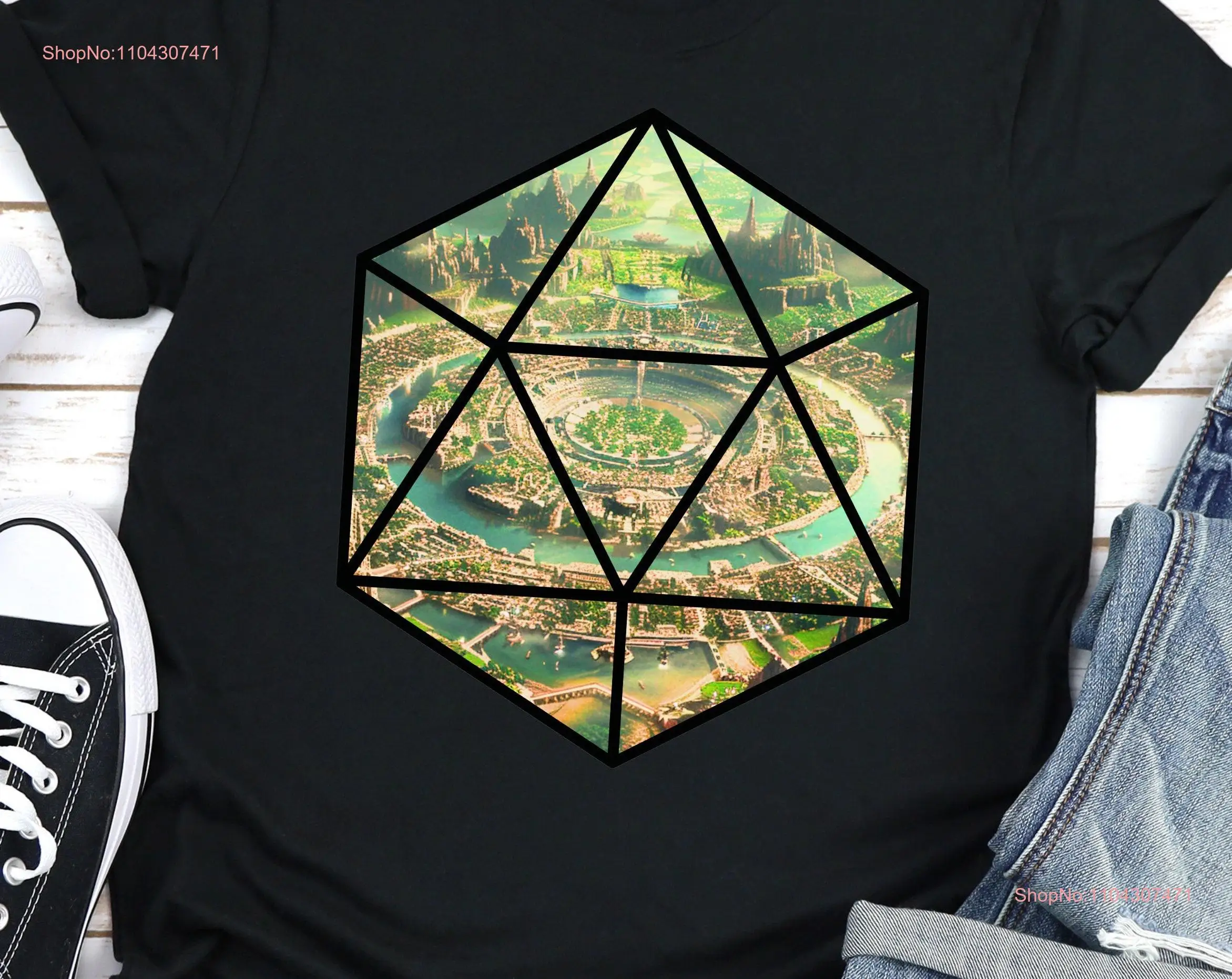 A D20 Scene T Shirt DND Gaming D Die Natural 20 Dungeon Master RPG Gamer TTRPG long or short sleeves