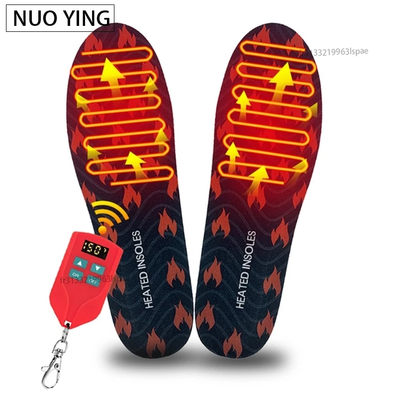Semelles intérieures chauffantes électriques sans fil, température ajustée, coussinet de chaussure Rechargeable sans fil pour la marche et le Camping, livraison directe