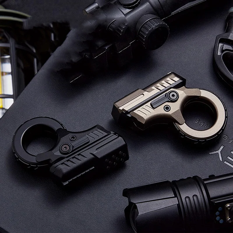 ZOOM EDC edycja młodzieżowa karta do pchania Fidget Spinner wyraźny dźwięk Push Slider niepokój Stress Relief grzechotka metalowa zabawka dekompresyjna