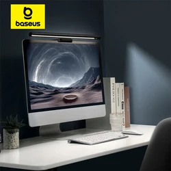 Baseus-luz colgante asimétrica USB para pantalla, lámpara Led de escritorio para lectura, color negro, para ordenador