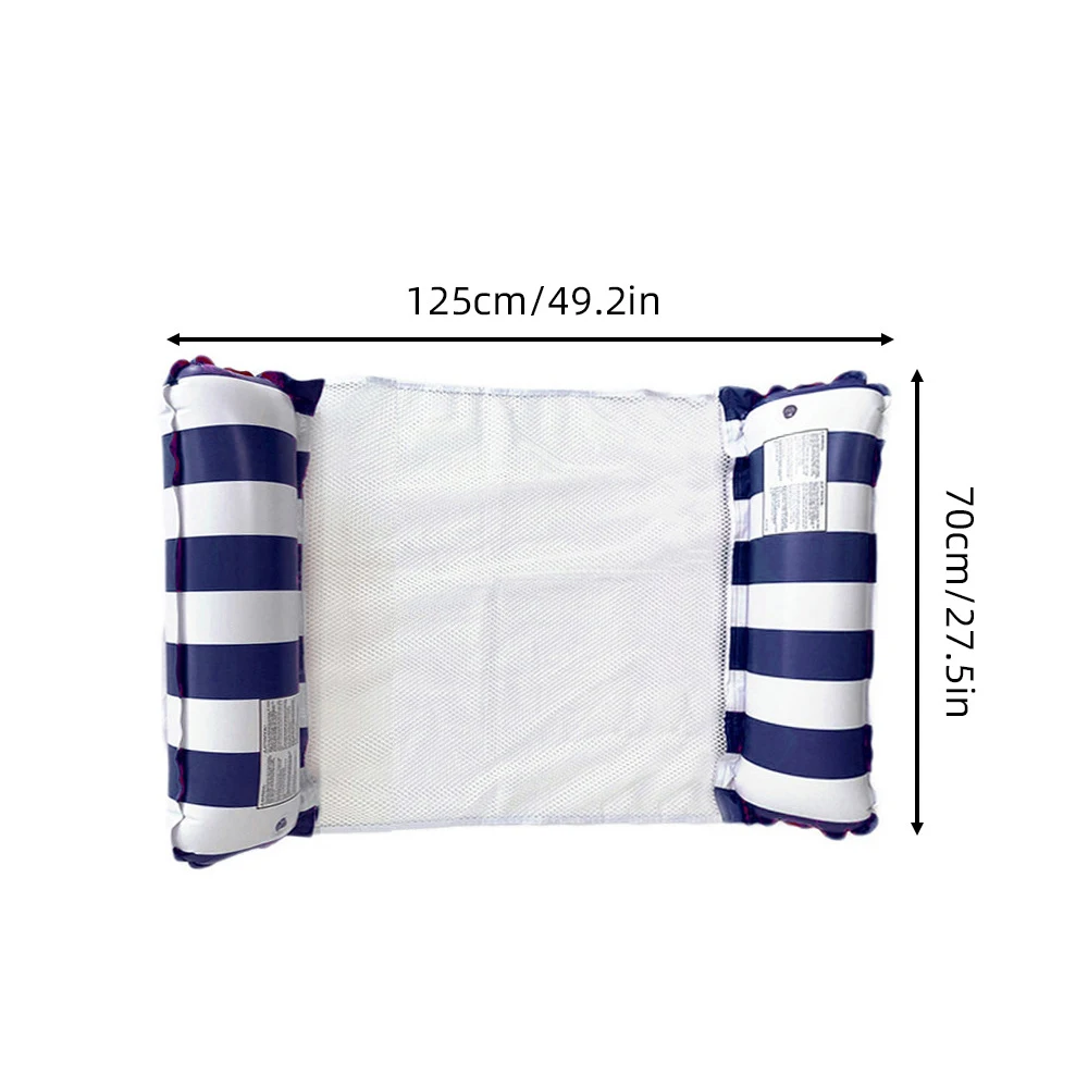 Doppelrohr-Schwimmliege, aufblasbare, verdickte PVC-Matratze, stabile Pool-Luftmatratze mit Anti-Kipp-Funktion für Strand, Schwimmbad und Sommerwasseraktivitäten
