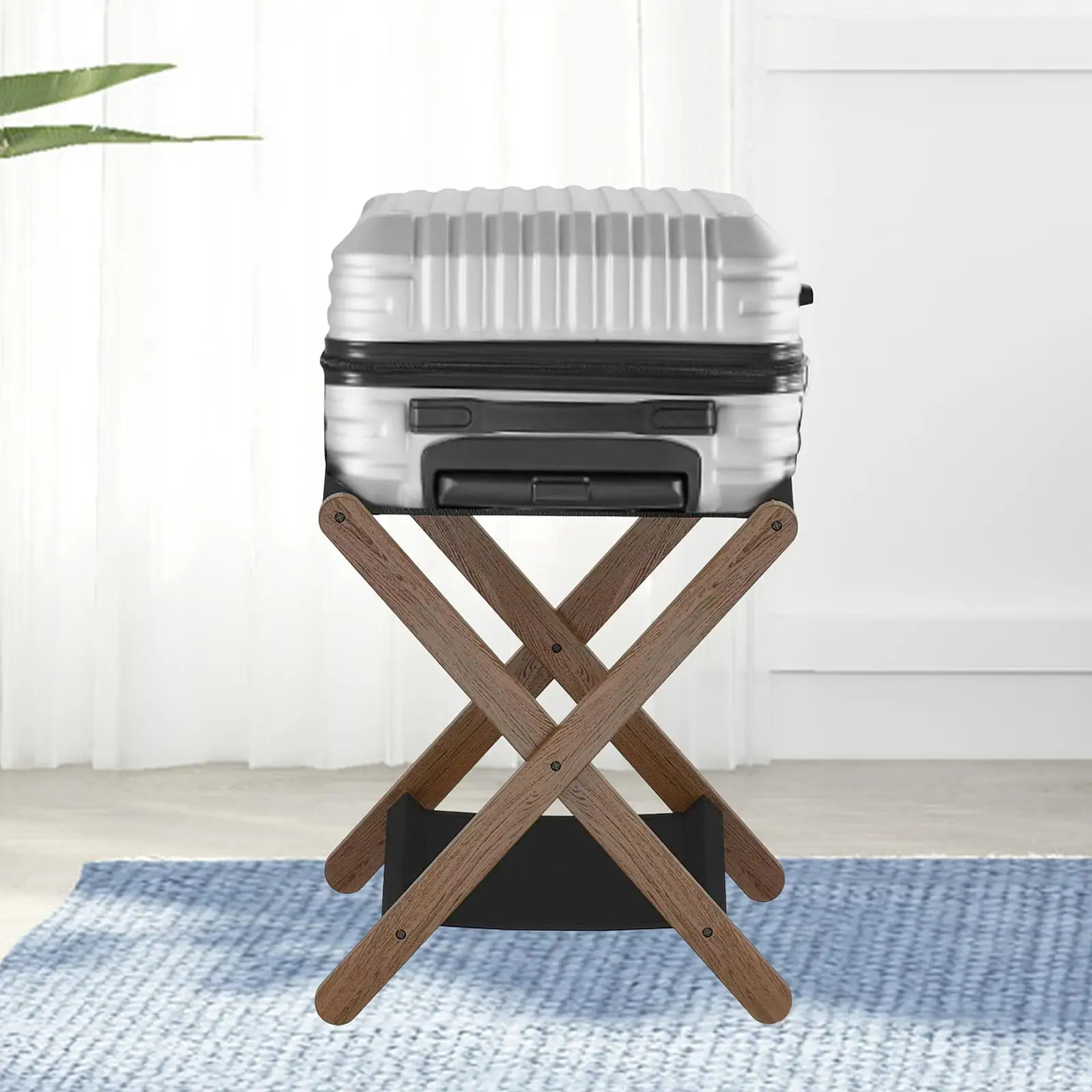 رف أمتعة قابل للطي، حامل حقيبة متعدد الوظائف للسفر في الفندق المنزلي