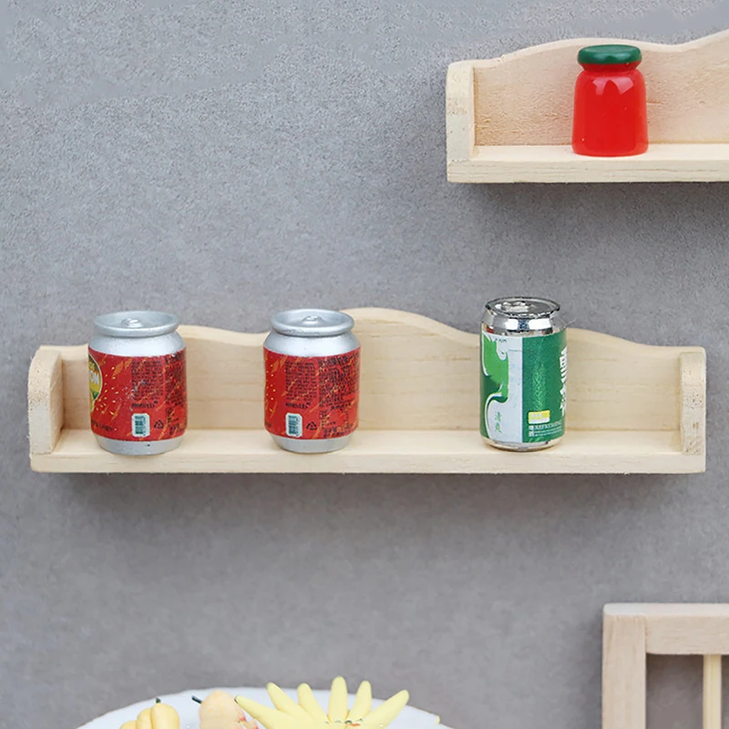 1:12 دمية مصغرة رف جدار تخزين الرف رف معلق نموذج الأثاث ديكور المنزل لعبة إكسسوارات دمي #3