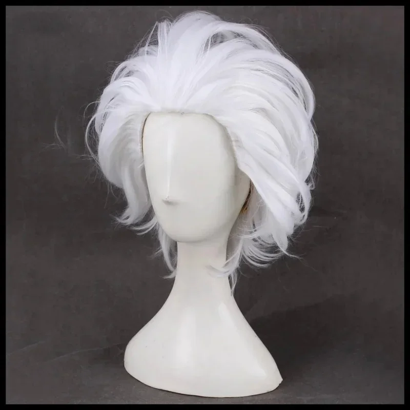 Ursula Cosplay Wig White Short Synthetic Pure White Wigs for Adult Comic Con Heat Resistant Hair   Wig Cap