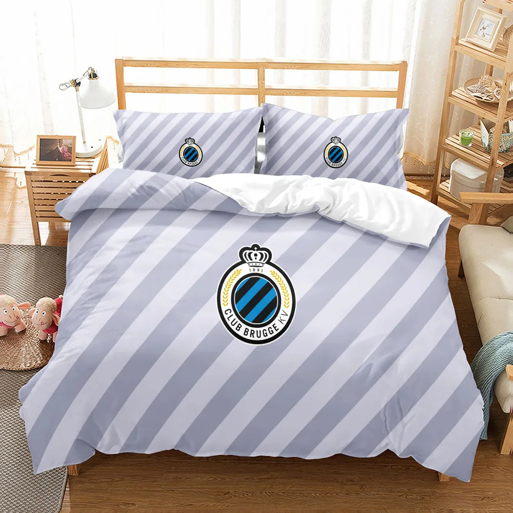 Brugge Kv Team Football Bedding Set EU Single Double Queen King Bed Linen Set