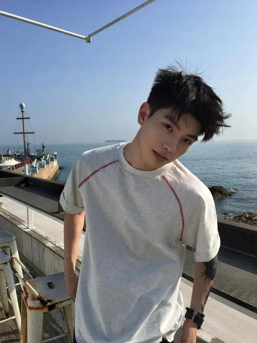 

Summer Men's Loose Sportswear Quick Dry Cool Feeling Short Sleeve T-Shirt Standard Fit Polyester Fiber Casual Style Breathable