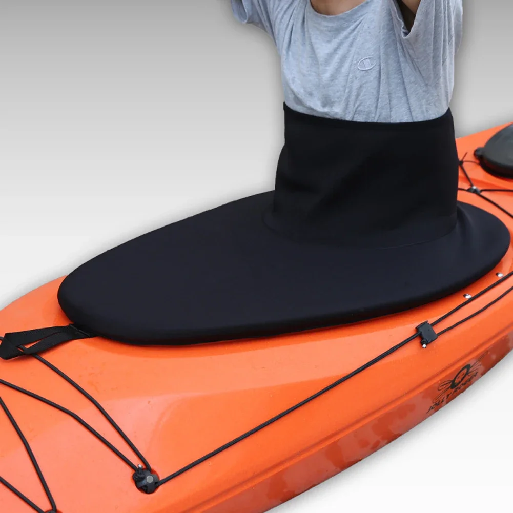 Quality New Practical Kayak Spray Skirt SBR Neoprene Splash Cockpit Cover Convenient Elastic Fabric Retractable Belt