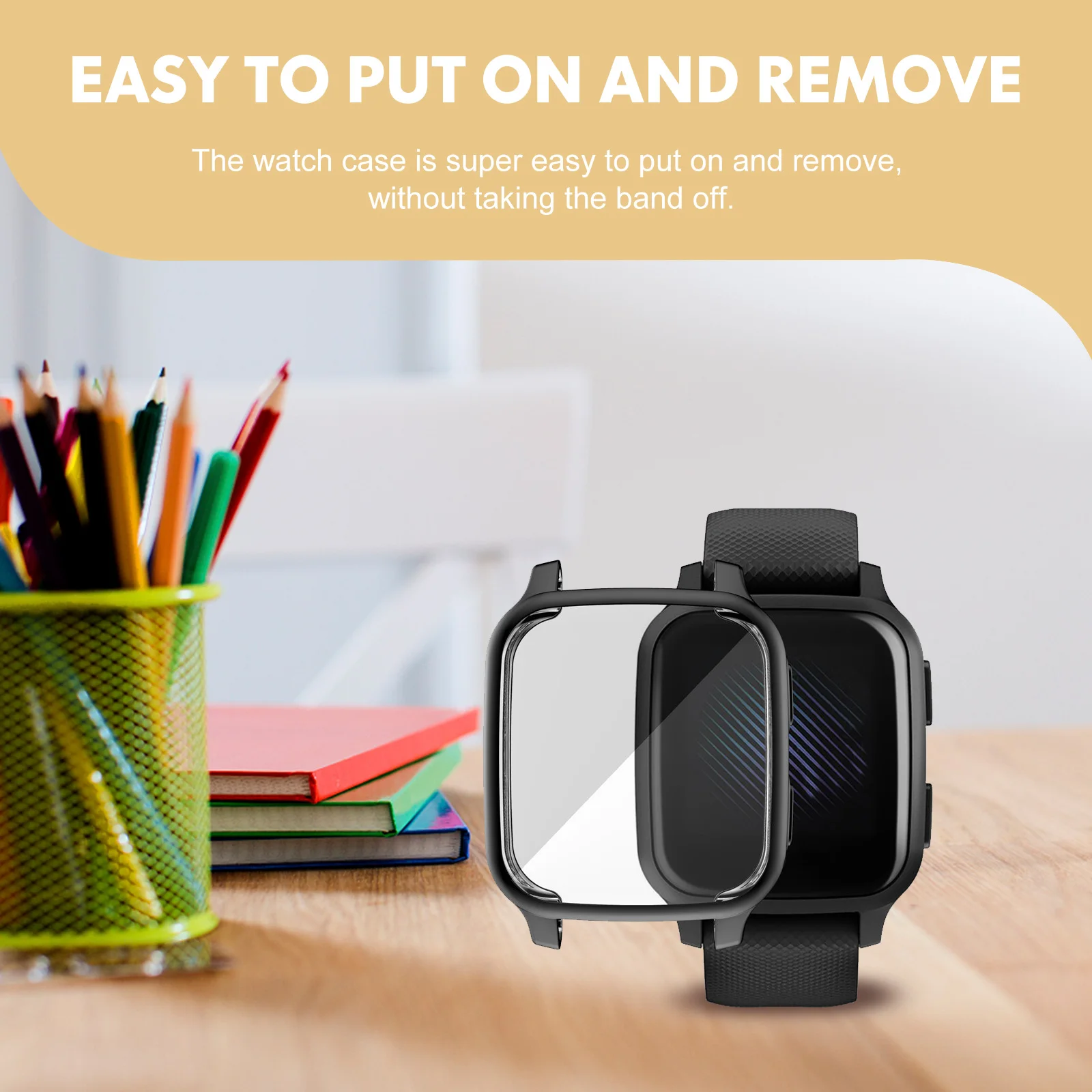 

3 Pcs Protective Watch Case Cover for Smartwatch TPU Soft Glue Screen Protector Accessible Charging Full Buttons Coverage