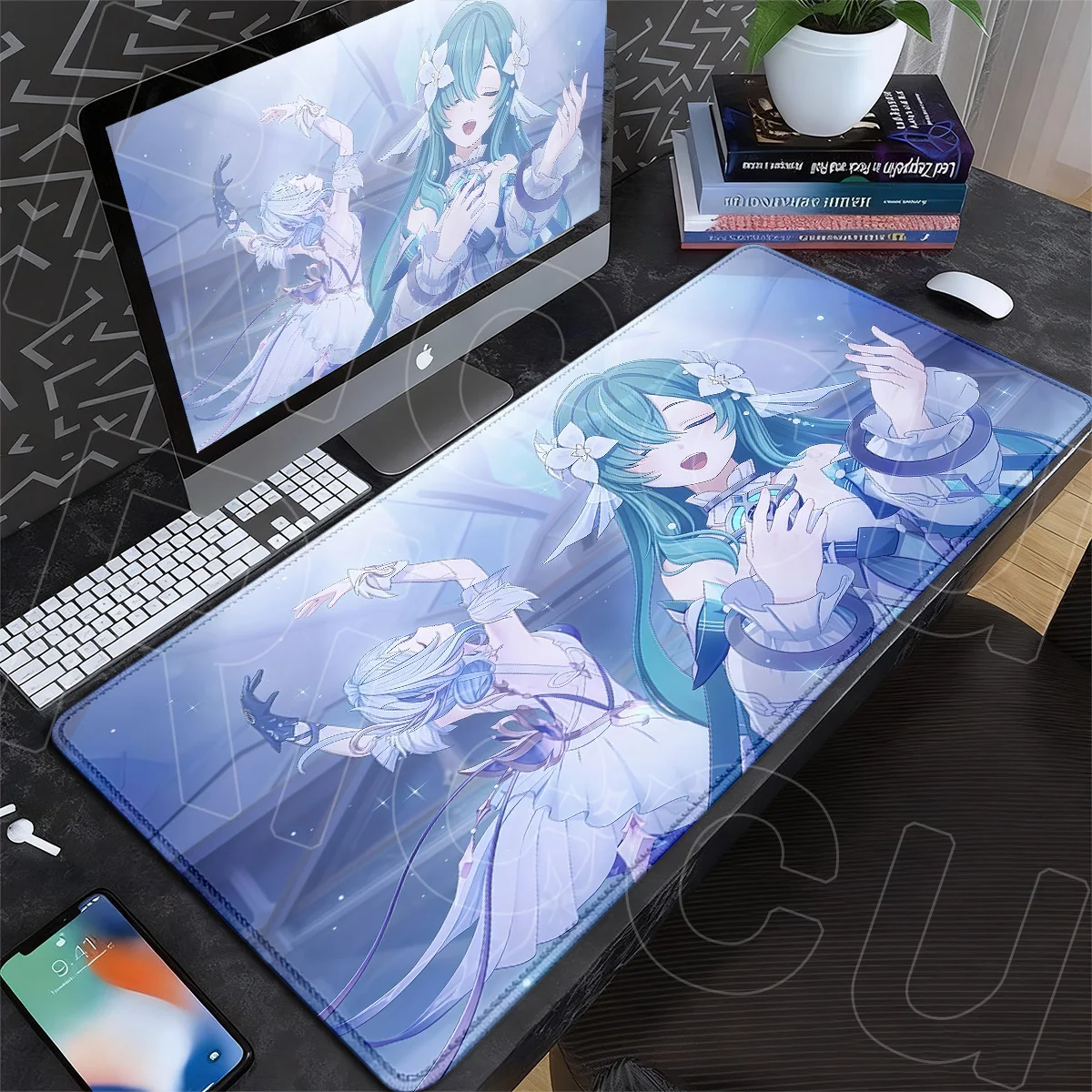 2026 New Genshin Impact Kawaii Girl Vodyanitsa Wallpaper Mouse Pads XXL Laptop HD Printing Keyboard Table Rug Gaming Accessories