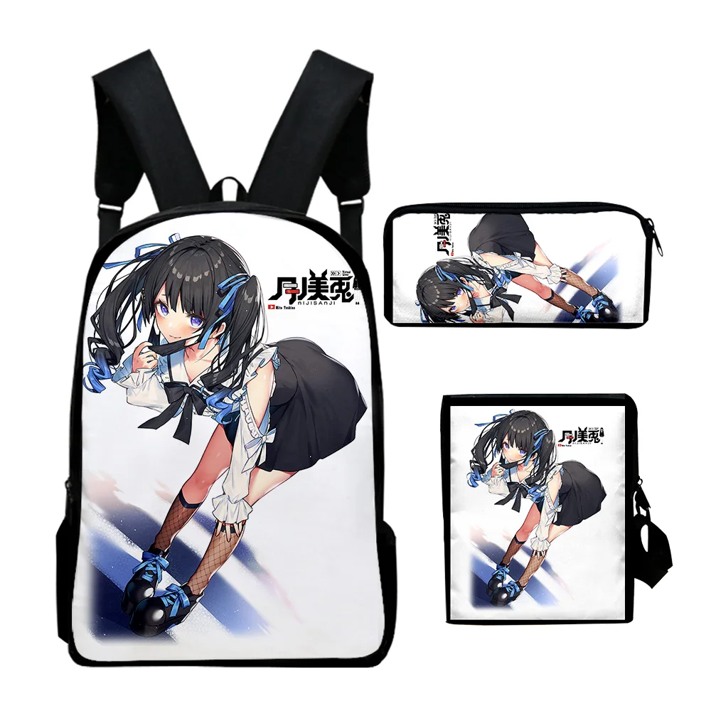 

Fashion VTuber Tsukino Mito Anime 3D Print 3pcs/Set pupil School Bags Laptop Daypack Backpack Inclined shoulder bag Pencil Case