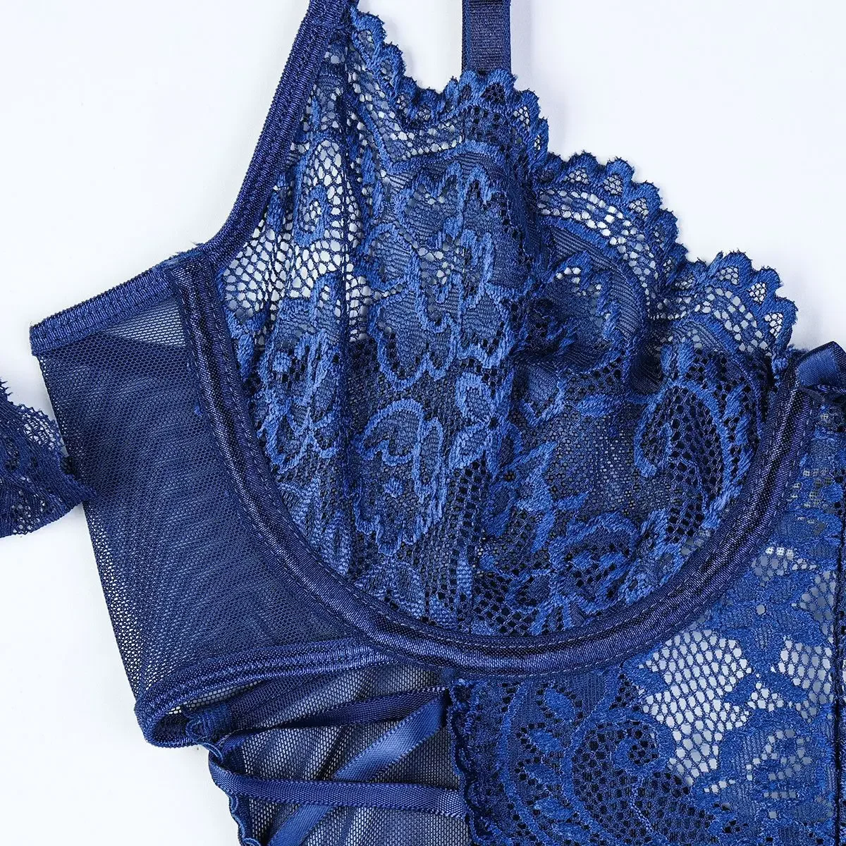 Women Sexy Lace Exotic Bodysuit Thin See Through Lingerie Romper Ladies Hollow Out Underwear Party Club Female Exotic Set - Image 5
