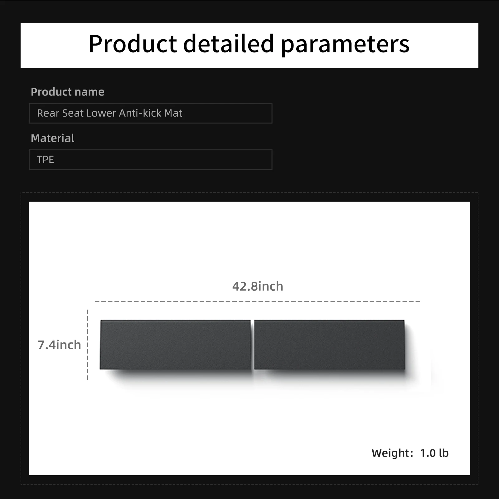 LUCKEASY Linkslenker für Tesla Model Y Juniper 2025 2026 Mittelkonsole Seitliche Anti-Kick-Pads TPE Türschwellenschutz Schwarz – Detail 9