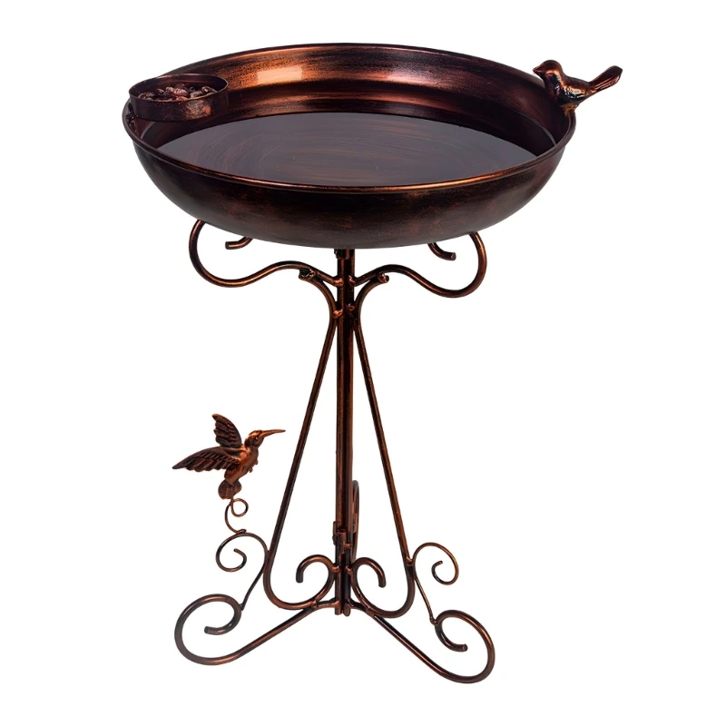 Eleganter Vogelwassernapf und Badeplatz aus Metall für Naturliebhaber Hinterhof 3XUF – Detail 1