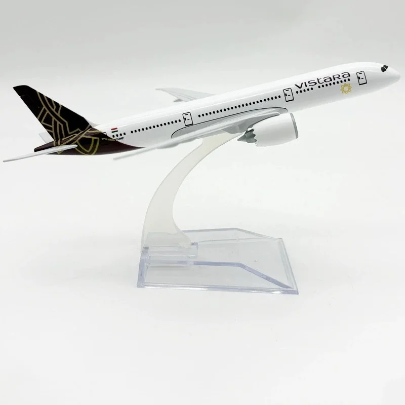 6Inch B787 India Vistara Airways Miniature Airplane Metal Diecast 1/400 Scale Aircraft Model 16cm Model Plane Collected Gift By