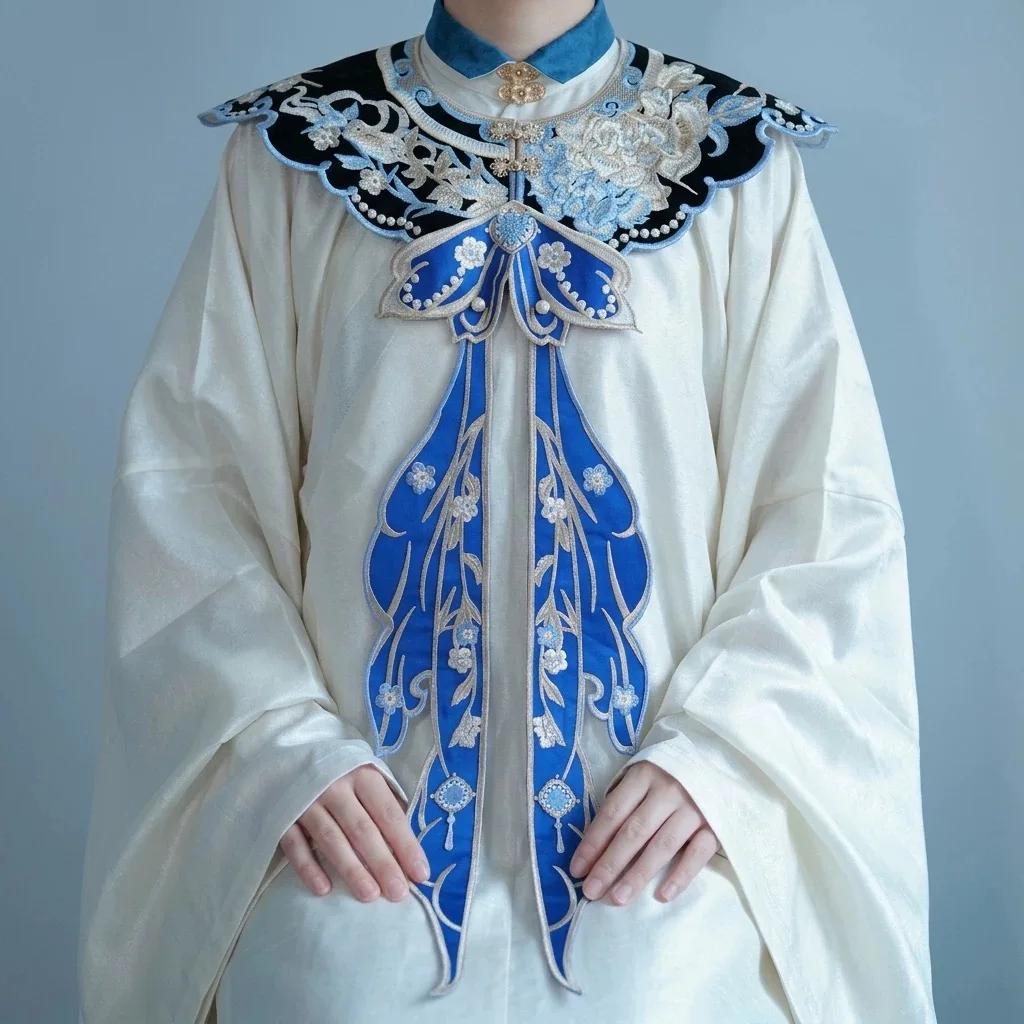 新しい中国風卒業式マスター学士式典ドレス刺繍サッシュ古代明王朝漢服馬尾スカートショルダーショール