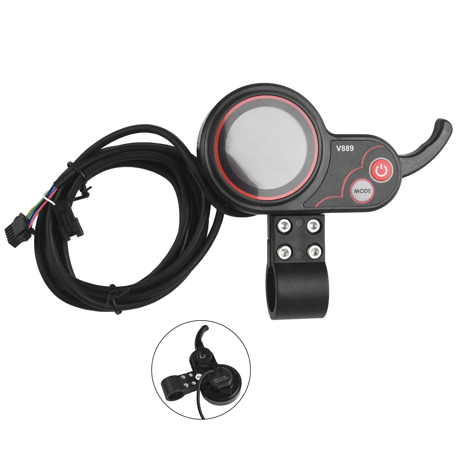 

24/36/48V 6Pin SM Electric Scooter Ebike Display With USB Port For No.2 Protocol Electric Scooter Ebike Replacement Parts
