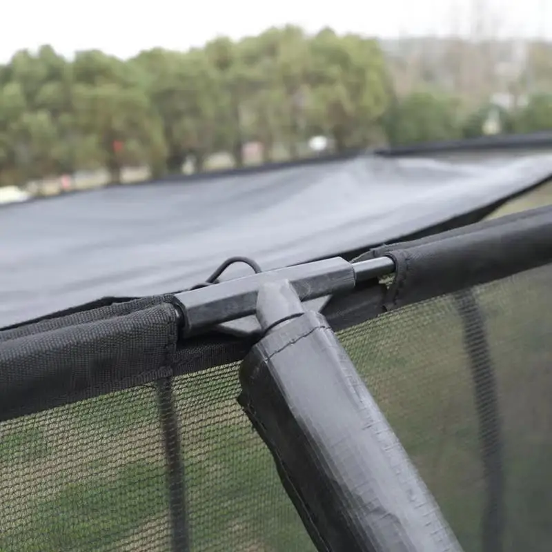 Trampoline Net Pole Caps T-Tube 6 Pieces Trampoline Pole Covers Hardware Connector For Training Playground Outdoor Exercise