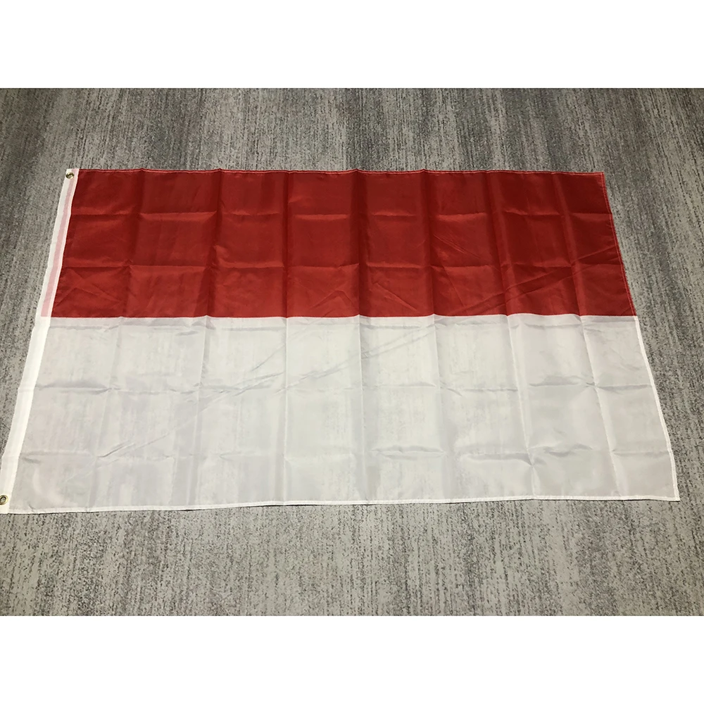 Indonesia flag 90X150cm double side printed polyester hanging banner Hesse mc mco monaco ID IDN Indonesia flag for decoration