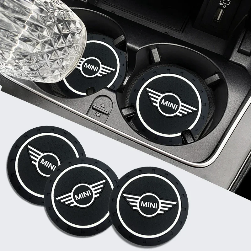 Protetores de Copo para Carro, Tapetes Antiderrapantes para Suporte de Copo, Acessórios para Mini Cooper R50 R52 R53 R55 R56 R57 R58 R59 R60 R61