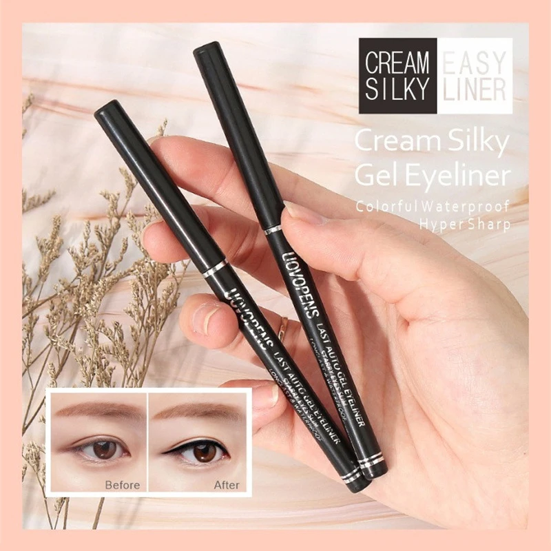 Eyeliner Anti-fioritura qualità professionale Eyeliner nero spesso Ultrafine Eyeliner nero trucco viso tendenza Eyeliner penna colla