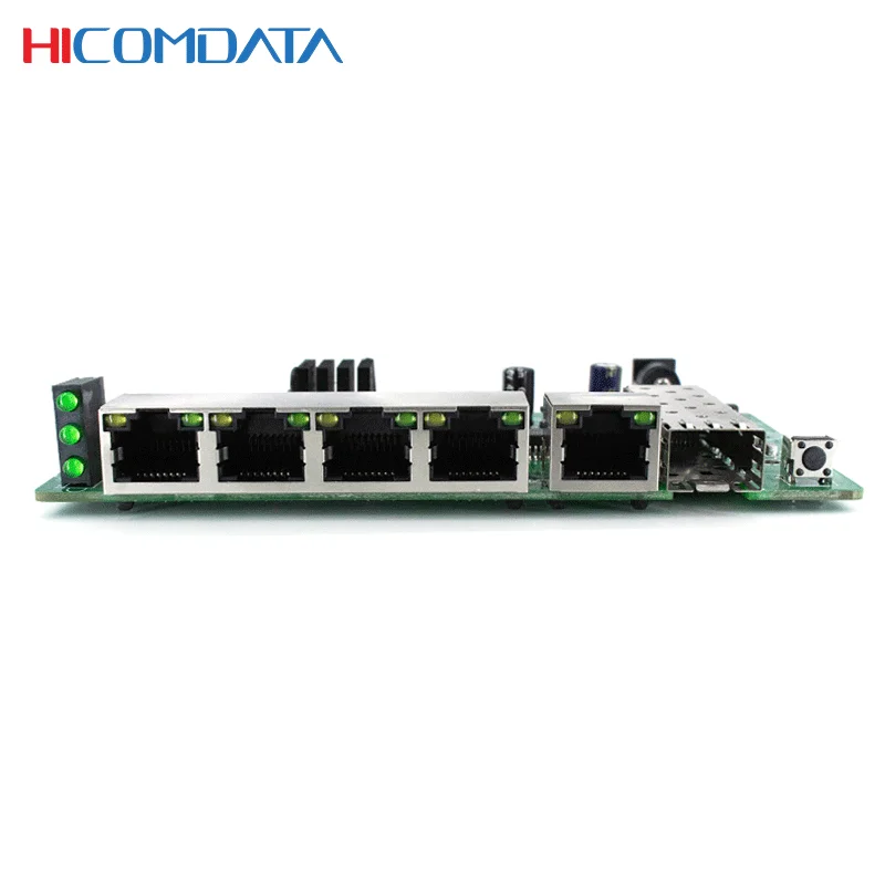 L2- Managed switch PCBA with 1*1000M SFP slot port and 5*100/1000M RJ45 ports