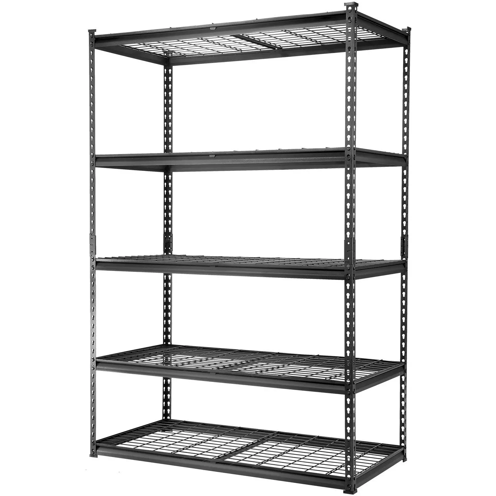 Storage Shelving Unit, 5-Tier Adjustable, 2000 lbs Capacity, Heavy Duty Garage Shelves Metal Organizer Wire Rack, Black