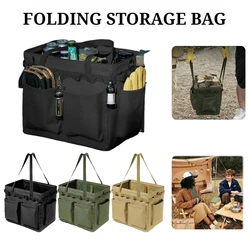 Outdoor multi-functional portable can be used as a table tool storage box, camping bag, large capacity carrying bag, picnic bag