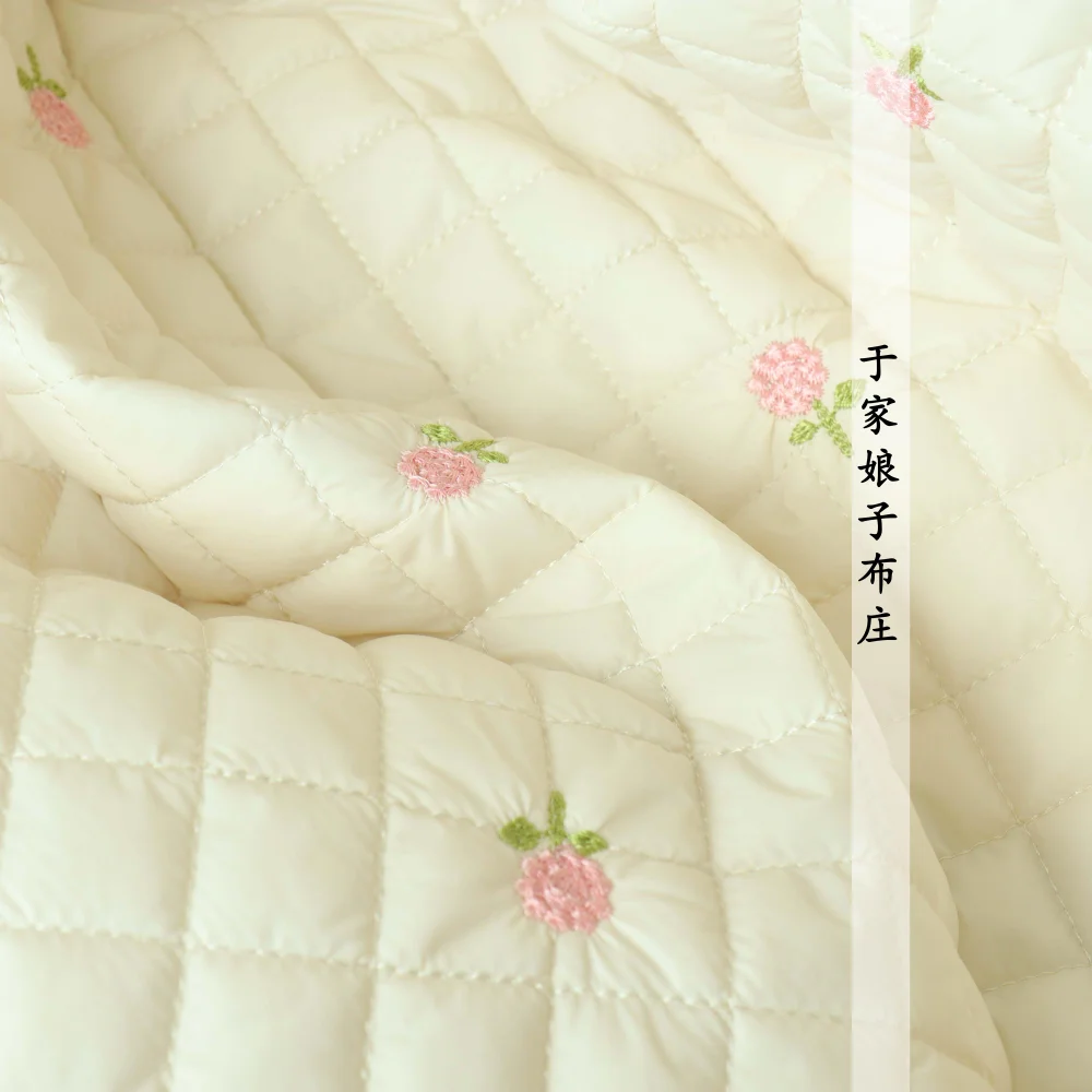 Quilted Cotton Fabric for Girls, Padded Jacket, Coat Lining, Cute Clothes, Cloth Making, 135x50cm, Autumn and Winter