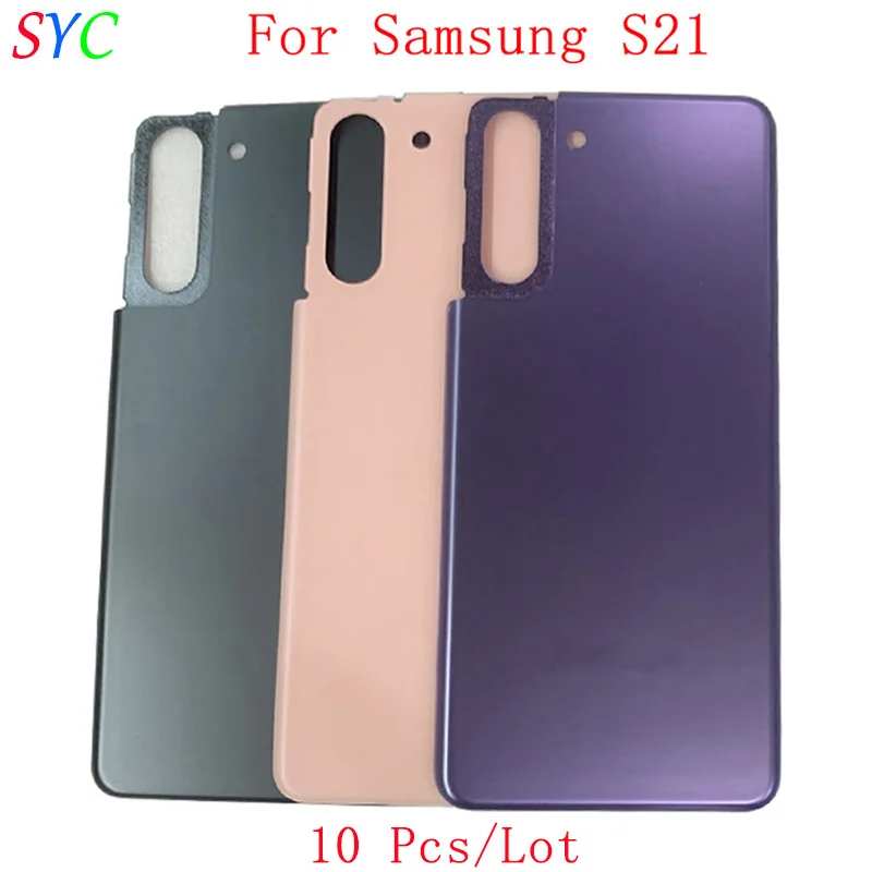 

10Pcs/Lot Rear Door Battery Cover Housing Case For Samsung S21 G991B Back Cover with Logo Repair Parts