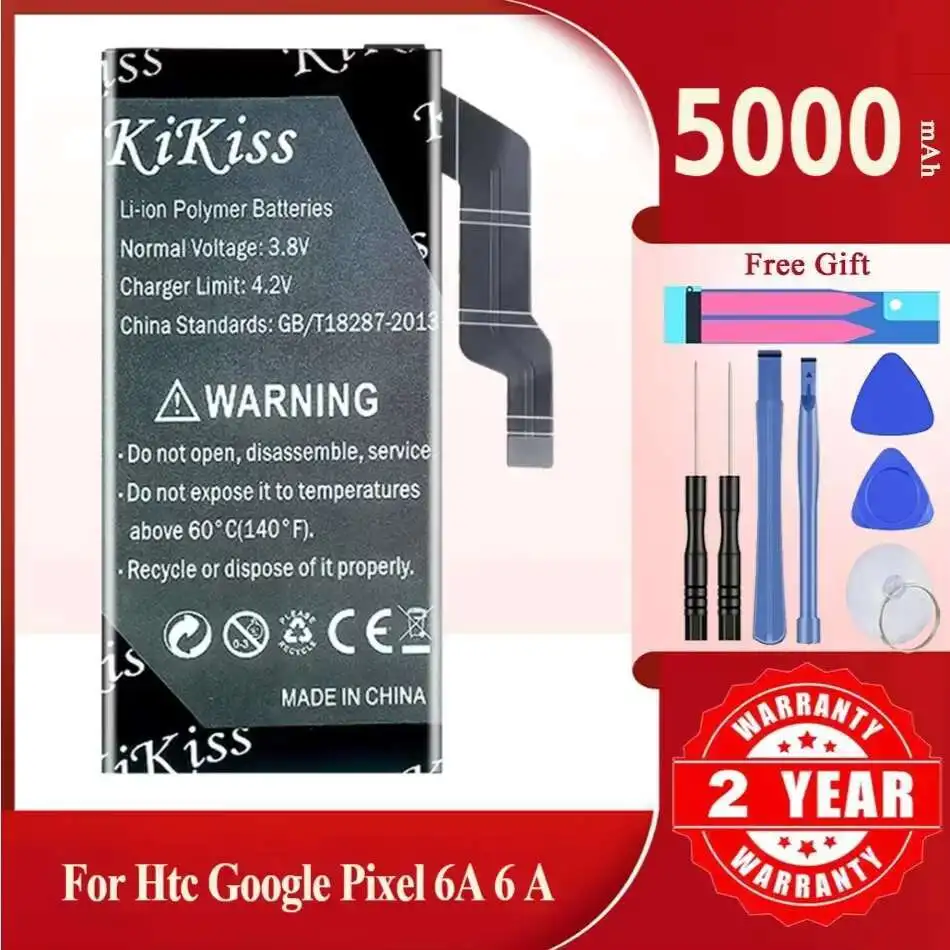 

5000mAh KiKiss Powerful Battery GLU7G For HTC Google Pixel 6A 6 A