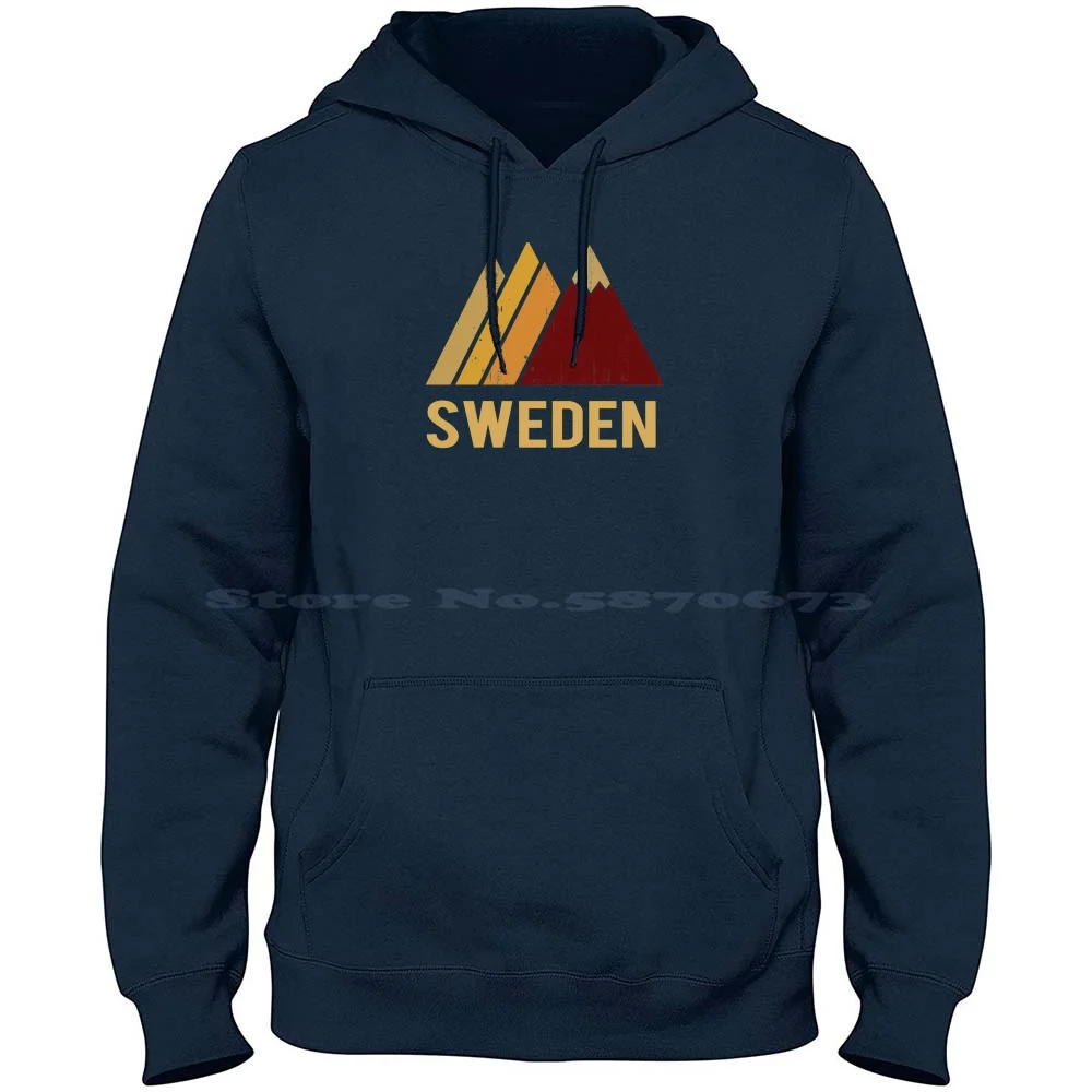 

Sweden Retro 100% Cotton Hoodie Swedish Flag Malmo Sweden Scandinavia Stockholm Idea