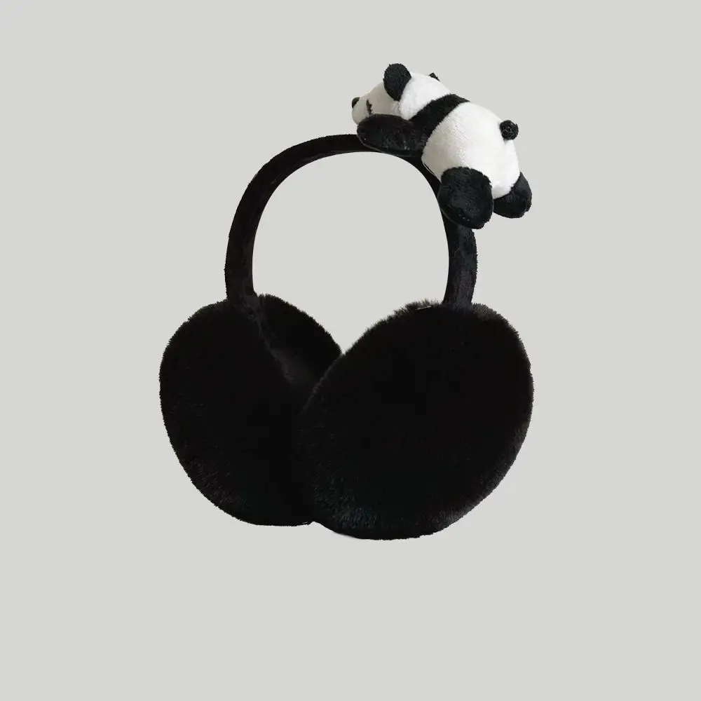 Soft Ear Cap Plush Panda Earmuffs Thicken Folding Foldable Earmuffs Panda Doll Ear Warmers Winter Ear Cover Winter