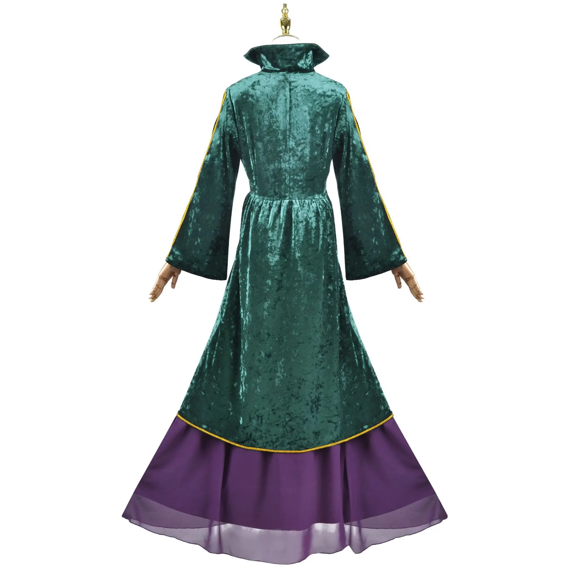 Costume Halloween Fille 8 Pièces - Robe Gothique Avec Perruque Et Bijoux | Taille 110 Cm Pour 4+ Ans | Fête Et Cosplay