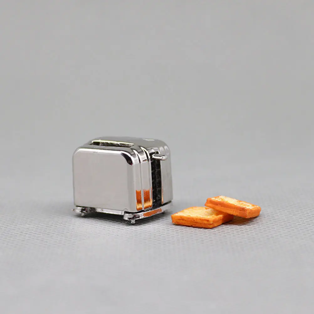 

Миниатюрная хлебопечка-украшение из высококачественного сплава, аксессуар для декора миниатюрного домика, для оформления кухонной сцены кукольного домика, с реалистичными деталями
