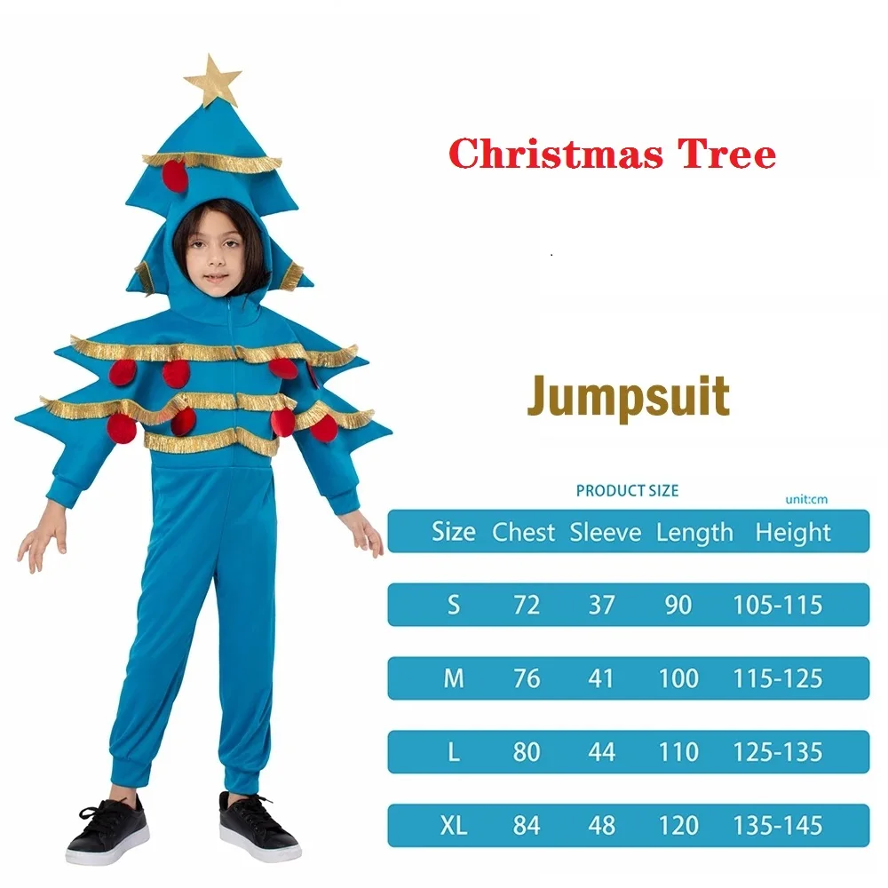 Disfraz de Navidad para niños, mono de Cosplay para niños pequeños, traje de árbol de Navidad, ropa de actuación de escenario para niños