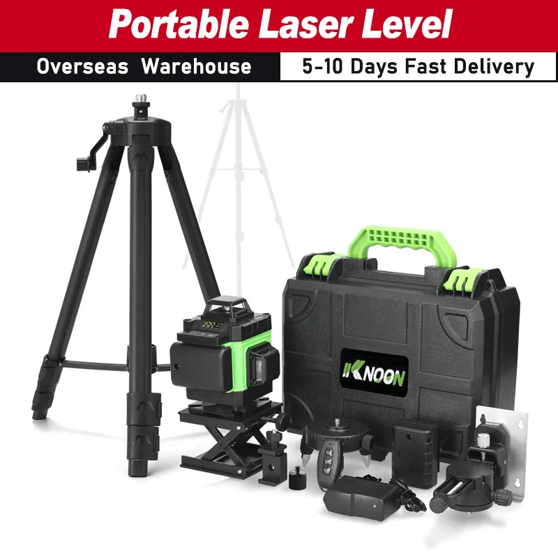 Multifunctional 16 Lines Laser Level 3° Self-leveling Machine Rechargeable Battery Leveling Tool Omnidirectional Ground Tool Set