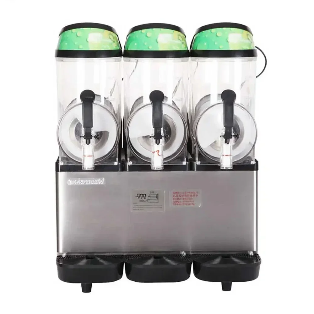 

XEOLEO Commercial 12L*3 Tanks Snow Melting Machine Automatic Frozen Icee Slush Machines 1320W Stainless Steel Margarita Machine