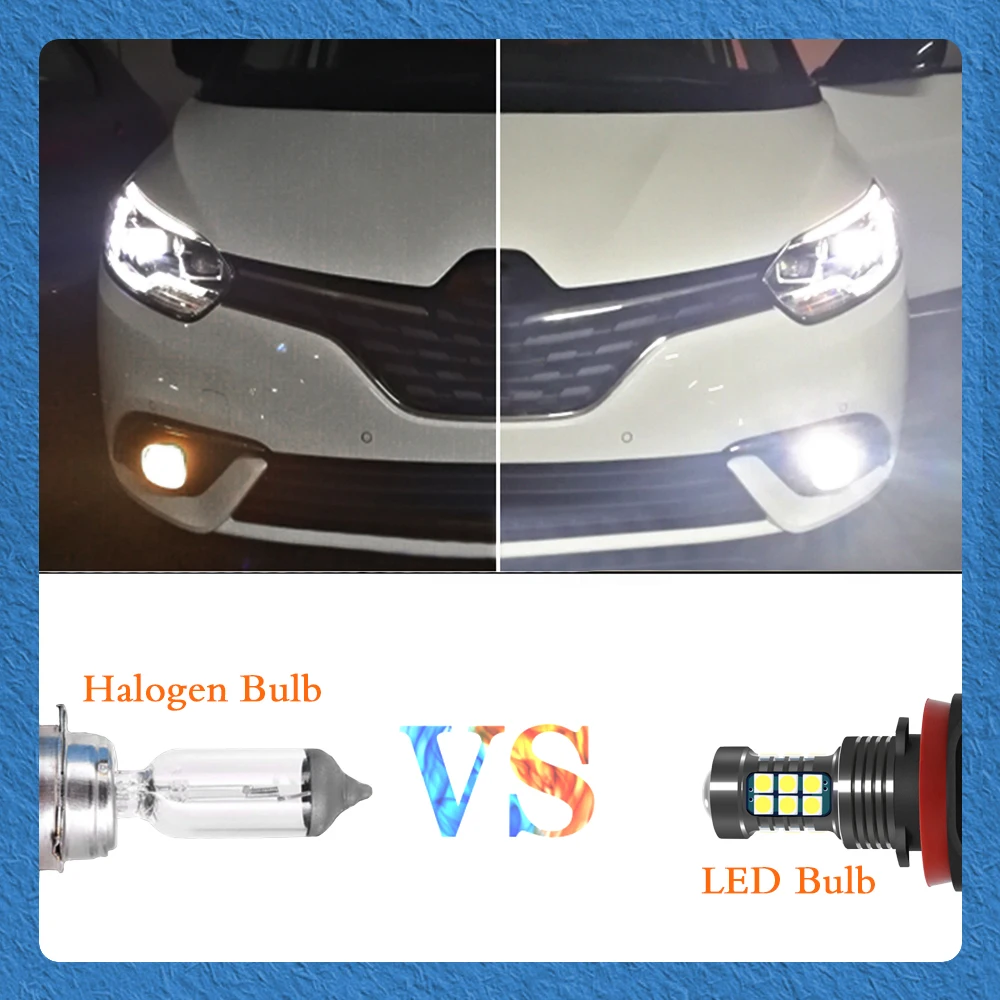 2Pcs LED Lamp Car Front Fog Light Accessories For Seat Leon 3 MK3 2013 2014 2015 2016 2017