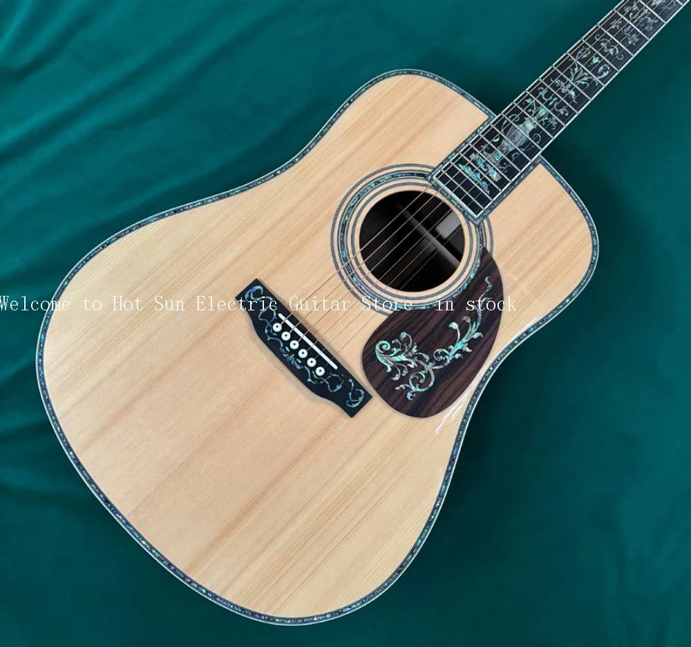 hor D-45 Akustik-Elektro-Gitarre mit massiver Fichtendecke und Griffbrett-Einlagen aus Abalone-Muscheln # 147589