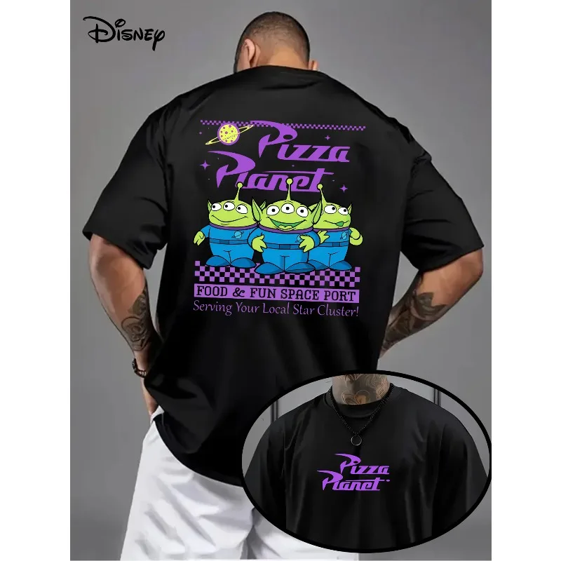 

Disney Toy Story Anime Alien Printed T-shirt 2026 Men's and Women's Summer New Harajuku Large Loose Casual Short Sleeve Top