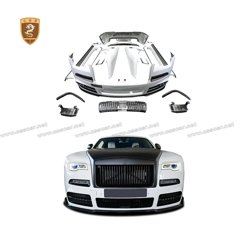 Upgrade MSY Style For Rolls-Royce Wraith Dry Carbon Retrofit Front Bumper Fender Side Skirts Top Wing Auto Modification Bodykits