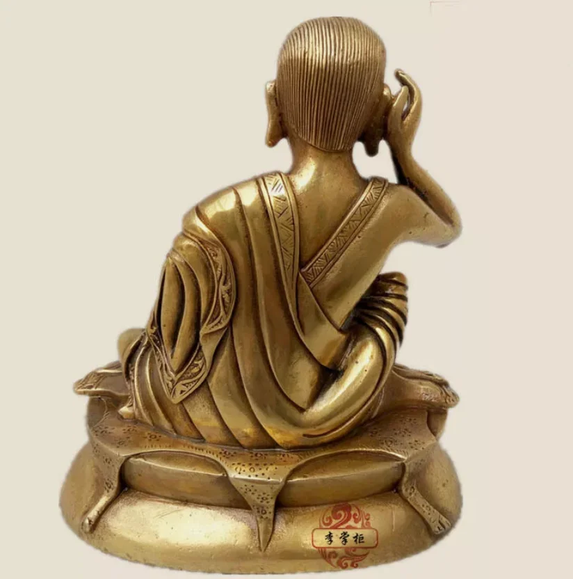 15cm bronze buddha Auspicious Milarepa Venerable Buddha Statue Milarepa Yogi