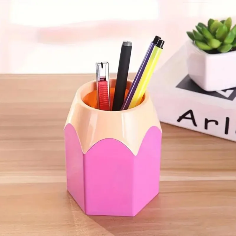 1pc Stylish Desktop Storage Pen Holder, Creative Cute Pencil Holder, Pen Styling Organizer Container, Classroom Home Office Desk