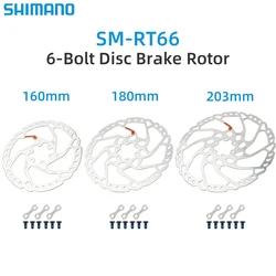 Shimano MTB Bike Disc Brake Rotors Deore SLX SM RT66 6 Bolt Disc Brake Rotor 160mm 180mm 203mm 6 Bolt