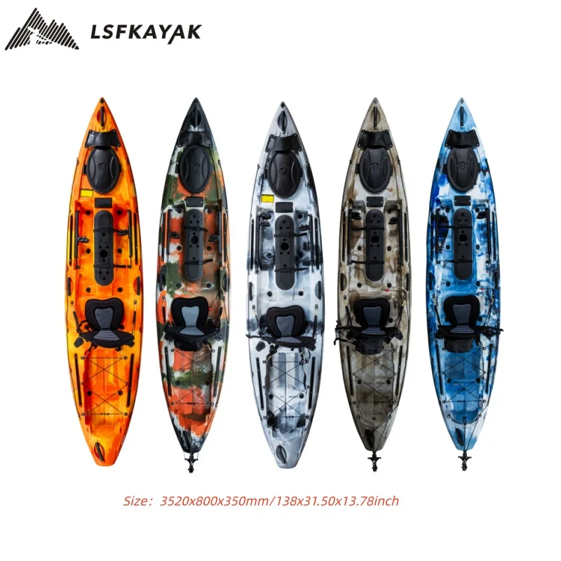 Customized Color Lightweight Durable Sit-On-Top Fishing Kayak With 1 Person Capacity Offshore Waters 3-Year Warranty