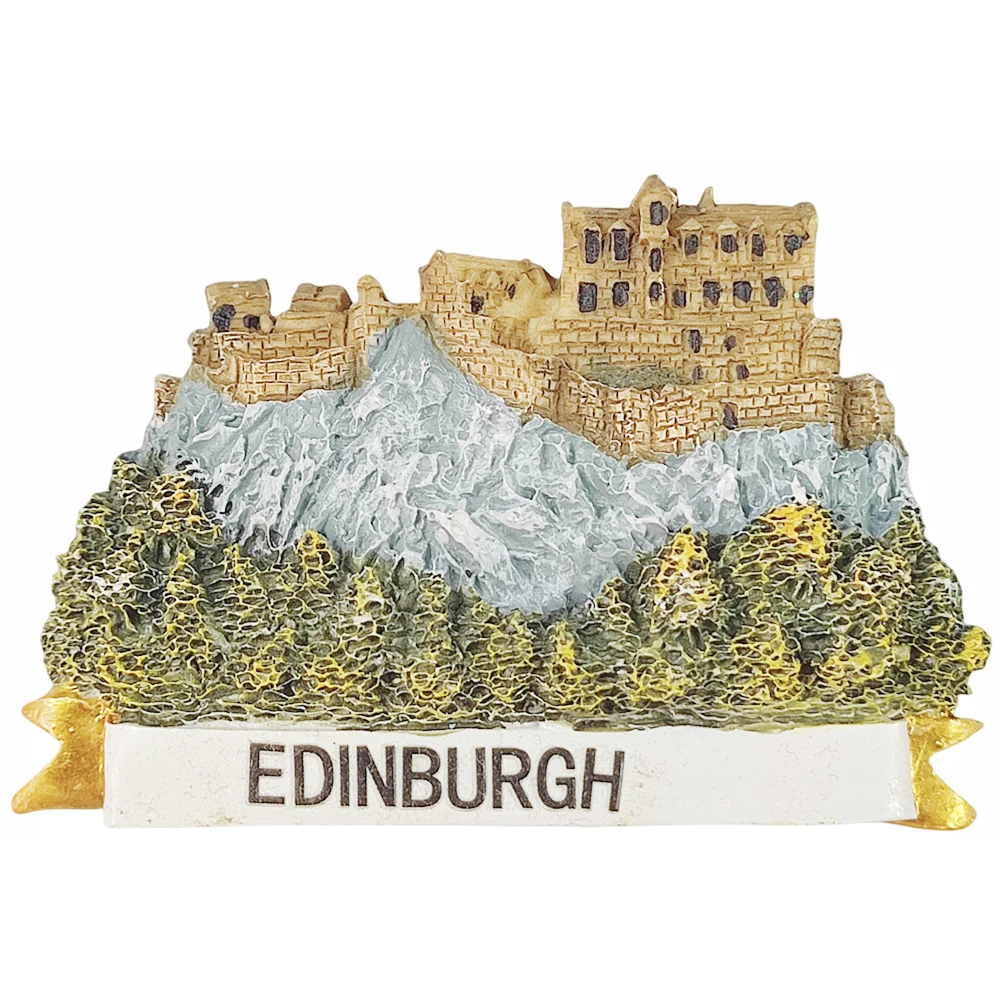 3D Edinburgh Scotland Fridge Magnet Souvenir Gift Resin Refrigerator Magnetic Sticker Collection Home Decoration