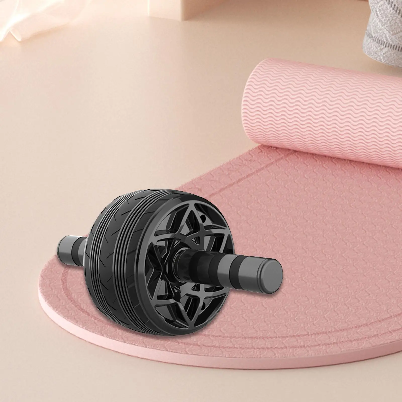 Abdominal Roller Wheel Exercise Wheel Core Muscle Training Trainer  No Noise with Knee Mat Fitness Equipment for Home Gym