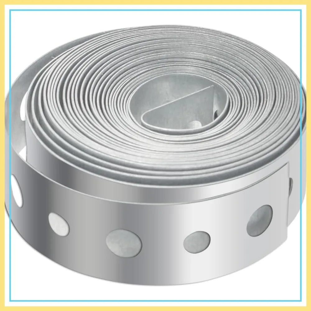 

Galvanized Metal Pipe Strap, 3/4 Inch x 10 Feet, 24 Gauge, for Pipe Support, Hanging and Flexible Trimming with Holes