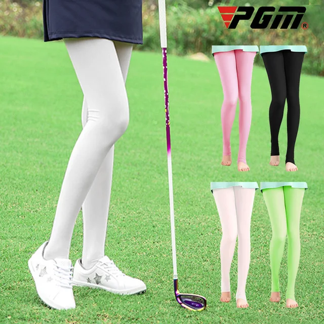 

PGM Summer Elastic Legging Stocking Sunscreen Panty-Hose Golf Outdoor Pants UV-Proof Light Thin Smooth Long Leg Sock KUZ014