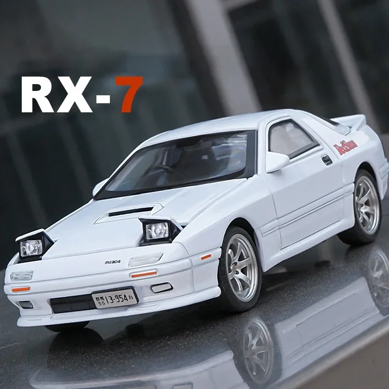 1:32 Mazda RX7 MX5 Alloy Metal Diecast Cars Model Toy Car Vehicles Sound and light For Children Boy Toys gift